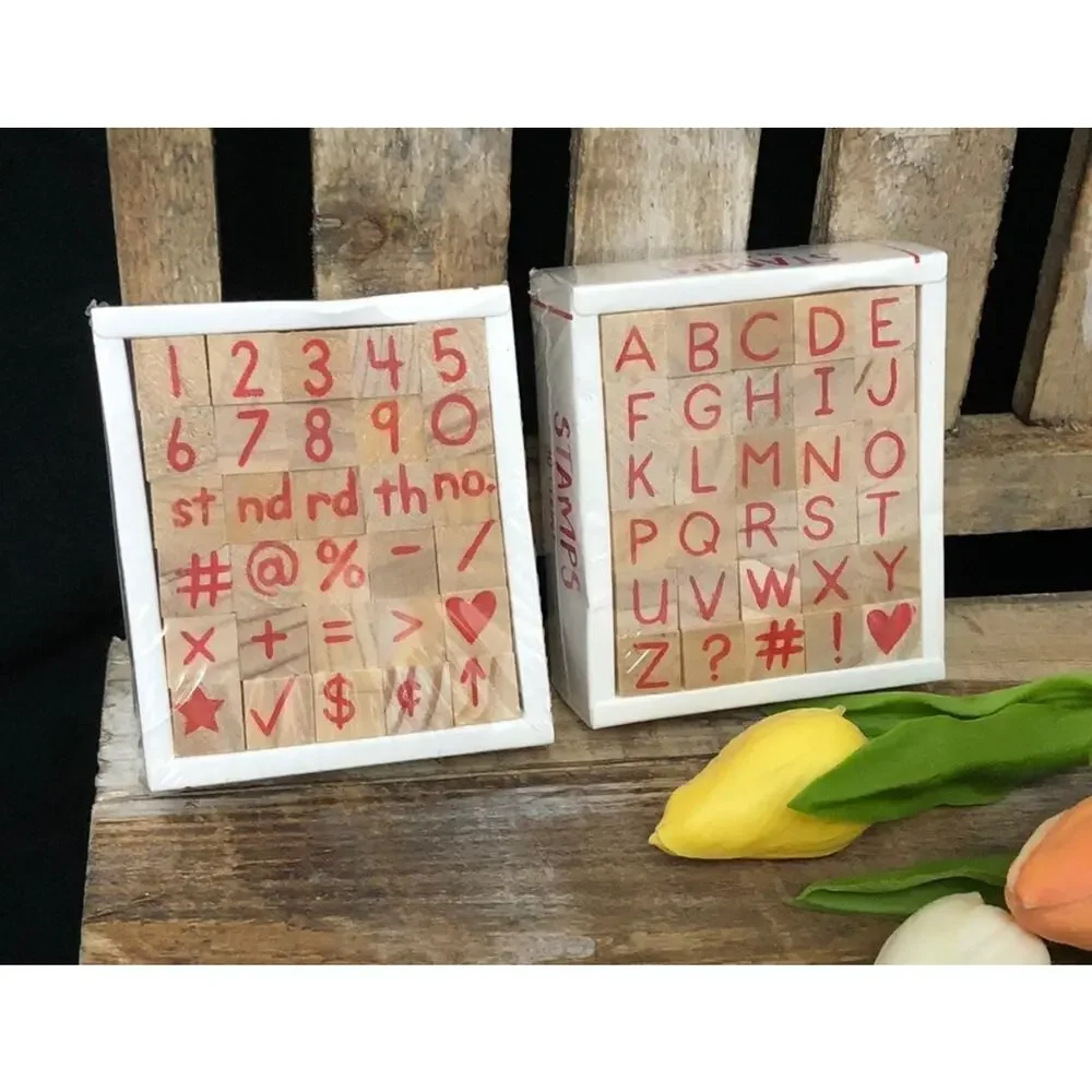 2 New Sets of Target Mini Valentine Letters & Number Rubber Stamps